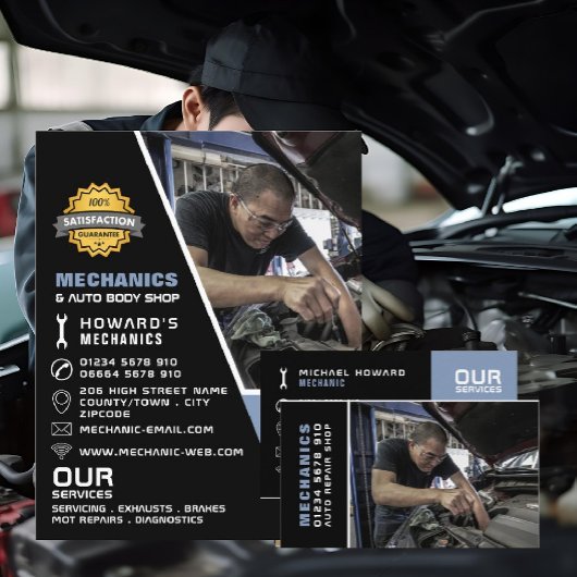 Mechanische Foto Auto Mechanic & Reparaties Advert Flyer