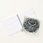 Mechanische fysica tandwielen, beweging en diagram notitieboek (Binnen)