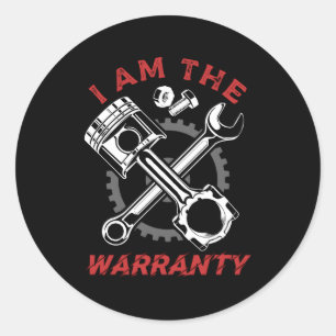 Mechanische Garage Auto Mechanica Ronde Sticker