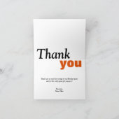 Mechanische Gears Oranje aangepaste bedankkaart (Binnen)