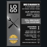 Mechanische gereedschappen, automatische monteur / flyer<br><div class="desc">Mechanische gereedschappen,  auto monteur & reparaties Adverteren flyers door de Visitekaartje Store.</div>