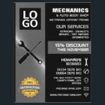Mechanische gereedschappen, automatische monteur / flyer<br><div class="desc">Mechanische gereedschappen,  auto monteur & reparaties Adverteren flyers door de Visitekaartje Store.</div>