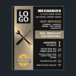 Mechanische gereedschappen, automatische monteur / flyer<br><div class="desc">Mechanische gereedschappen,  auto monteur & reparaties Adverteren flyers door de Visitekaartje Store.</div>