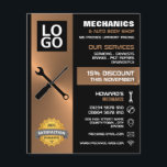 Mechanische gereedschappen, automatische monteur / flyer<br><div class="desc">Mechanische gereedschappen,  auto monteur & reparaties Adverteren flyers door de Visitekaartje Store.</div>