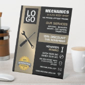 Mechanische gereedschappen, automatische monteur / reclamebord met voetstuk (Insitu)