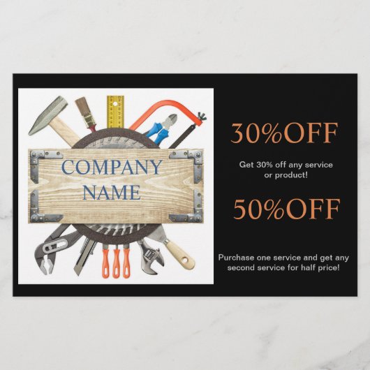 Mechanische gereedschappen Handyman Carpentry-cons Flyer (Voorkant)