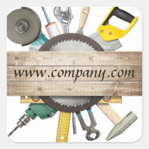 Mechanische gereedschappen Handyman Carpentry-cons Vierkante Sticker
