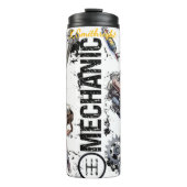 Mechanische Gereedschappen Motor Collage Design Thermosbeker (Voorkant)