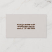 Mechanische gereedschappen voor de bouw Carpentry- Visitekaartje (Achterkant)