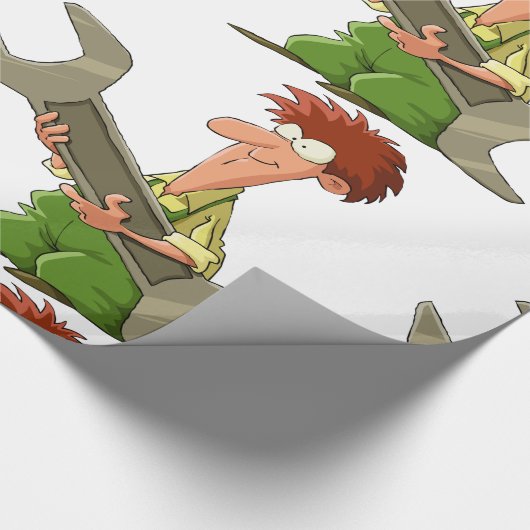 Mechanische Giant Spanner Cadeaupapier (Hoek)