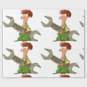 Mechanische Giant Spanner Cadeaupapier (Vlak)