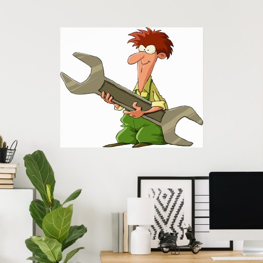 Mechanische Giant Spanner Poster (Thuiskantoor)