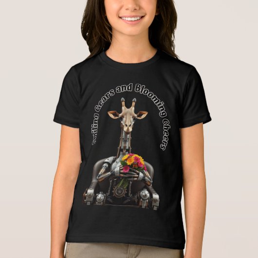 Mechanische Giraffe Tri-Blend Shirt (Voorkant)