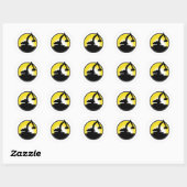 mechanische graafmachine ronde sticker (Vel)