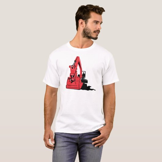 mechanische graafmachine t-shirt (Voorkant volledig)