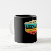 Mechanische grappige functietaak tweekleurige koffiemok (Voorkant links)