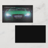 Mechanische Green Car Night Light Racer Visitekaartje (Voorkant / Achterkant)