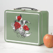 Mechanische haling met rode rozen (In situ)