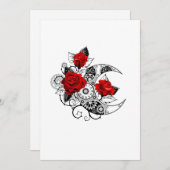 Mechanische haling met rode rozen advieskaart (Voorkant / Achterkant)