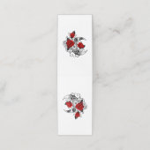 Mechanische haling met rode rozen afsprakenkaart (Buitenkant ongevouwen)