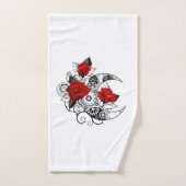 Mechanische haling met rode rozen bad handdoek (Handdoek)