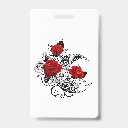 Mechanische haling met rode rozen badge (Voorzijde)