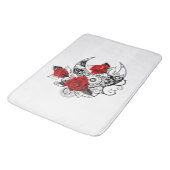 Mechanische haling met rode rozen badmat (Gekanteld)