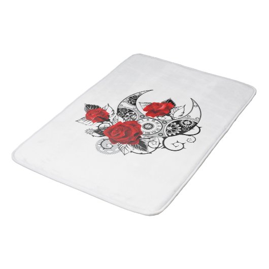 Mechanische haling met rode rozen badmat (Gekanteld)