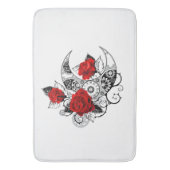 Mechanische haling met rode rozen badmat (Voorkant Verticaal)