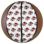 Mechanische haling met rode rozen basketbal (Verticaal)