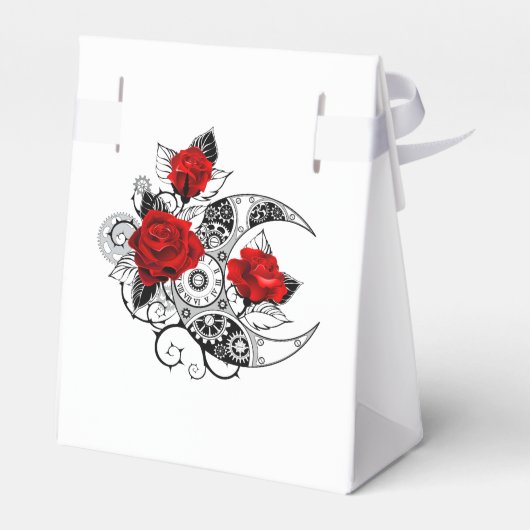 Mechanische haling met rode rozen bedankdoosjes (Achterkant)
