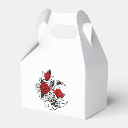 Mechanische haling met rode rozen bedankdoosjes (Achterkant)