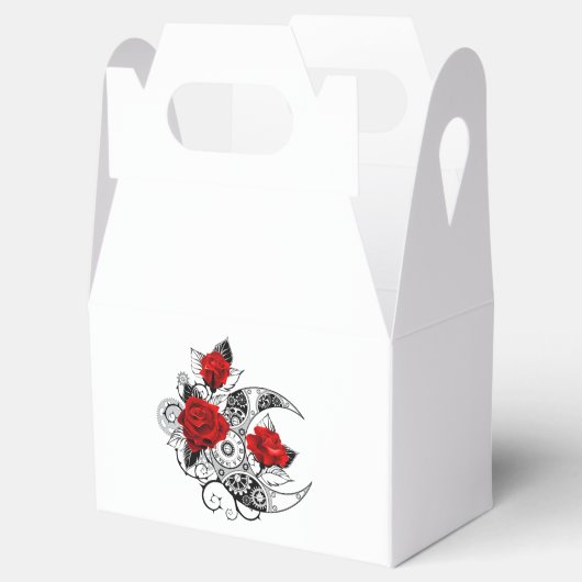 Mechanische haling met rode rozen bedankdoosjes (Geopend)