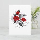 Mechanische haling met rode rozen bedankkaart (Staand voorkant)