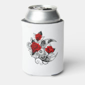 Mechanische haling met rode rozen blikjeskoeler (Blikje Achterkant)