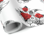 Mechanische haling met rode rozen cadeaupapier (Rol Hoek)