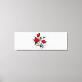 Mechanische haling met rode rozen canvas afdruk (Voorkant)