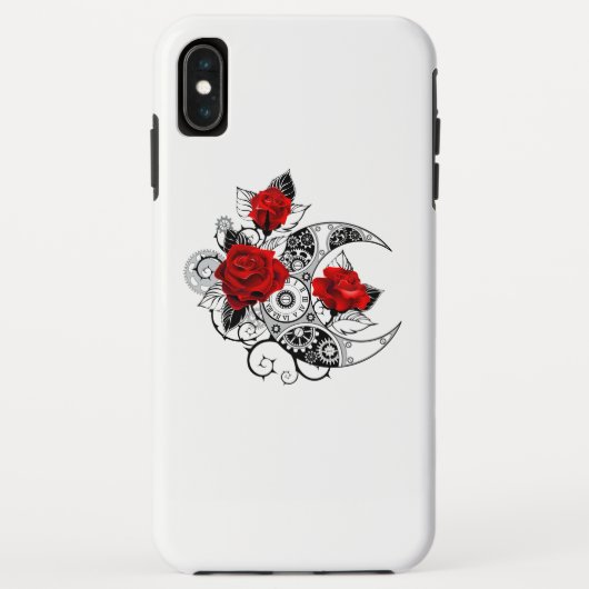 Mechanische haling met rode rozen Case-Mate iPhone case (Achterkant)