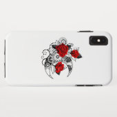 Mechanische haling met rode rozen Case-Mate iPhone case (Achterkant (horizontaal))