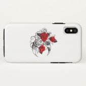 Mechanische haling met rode rozen Case-Mate iPhone case (Achterkant (horizontaal))