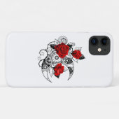 Mechanische haling met rode rozen Case-Mate iPhone case (Achterkant (horizontaal))