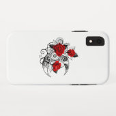 Mechanische haling met rode rozen Case-Mate iPhone case (Achterkant (horizontaal))