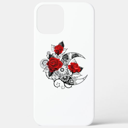 Mechanische haling met rode rozen Case-Mate iPhone case (Achterkant)