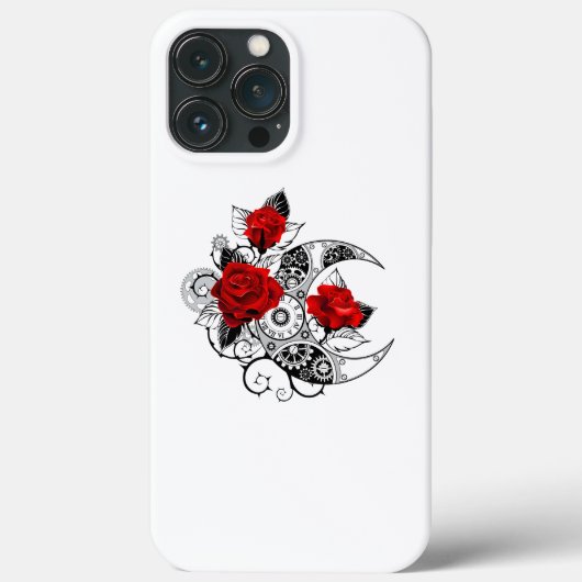 Mechanische haling met rode rozen Case-Mate iPhone case (Achterkant)