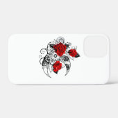 Mechanische haling met rode rozen Case-Mate iPhone case (Achterkant (horizontaal))