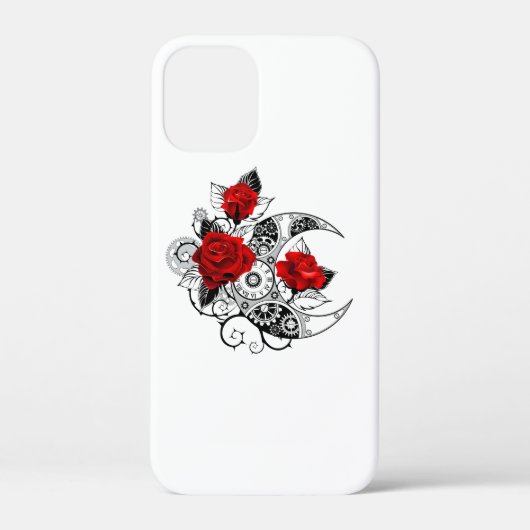 Mechanische haling met rode rozen Case-Mate iPhone case (Achterkant)