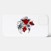 Mechanische haling met rode rozen Case-Mate iPhone case (Achterkant (horizontaal))