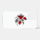 Mechanische haling met rode rozen Case-Mate iPhone case (Achterkant (horizontaal))