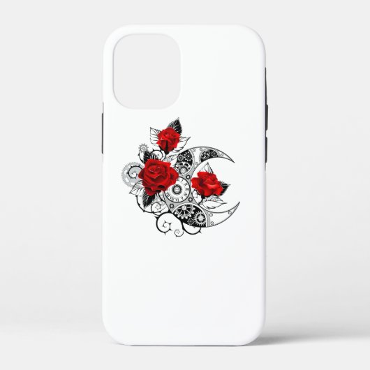 Mechanische haling met rode rozen Case-Mate iPhone case (Achterkant)