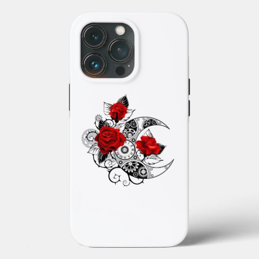 Mechanische haling met rode rozen Case-Mate iPhone case (Achterkant)